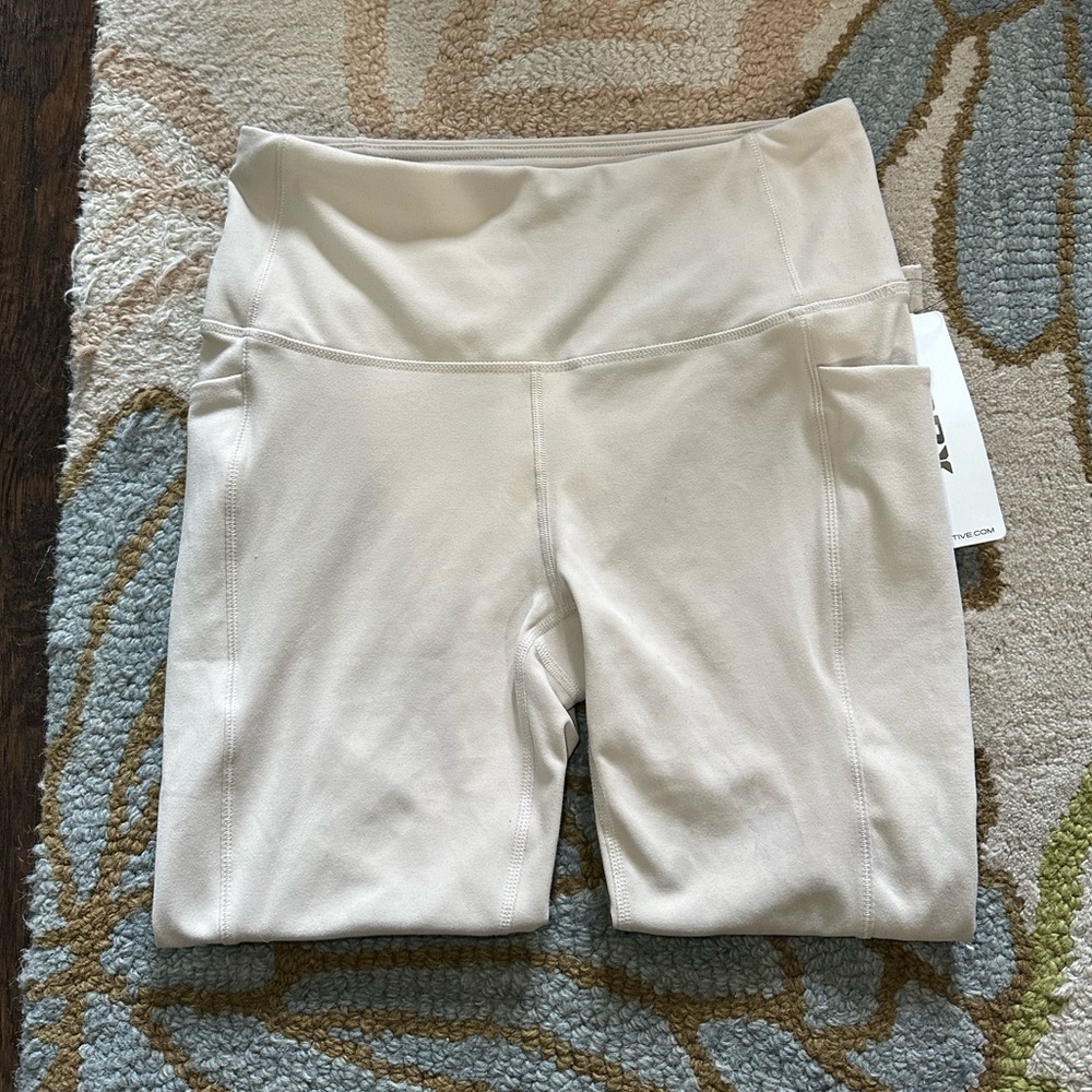 Beige Capri Workout Leggings